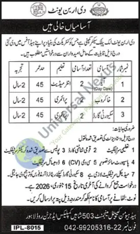 Urban Unit Lahore Jobs January 2026 – Apply Now Advertisement