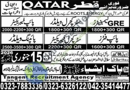 GRE Laminator & Piping Welder Jobs in Qatar Jan 2026 Advertisement
