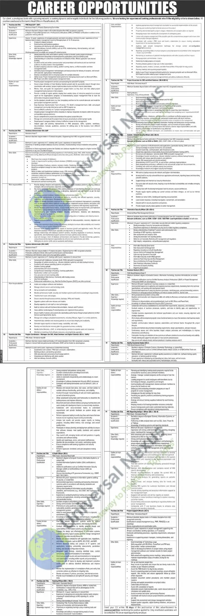 AJK Bank Jobs January 2026 – Apply Online at BAJK Now Advertisement