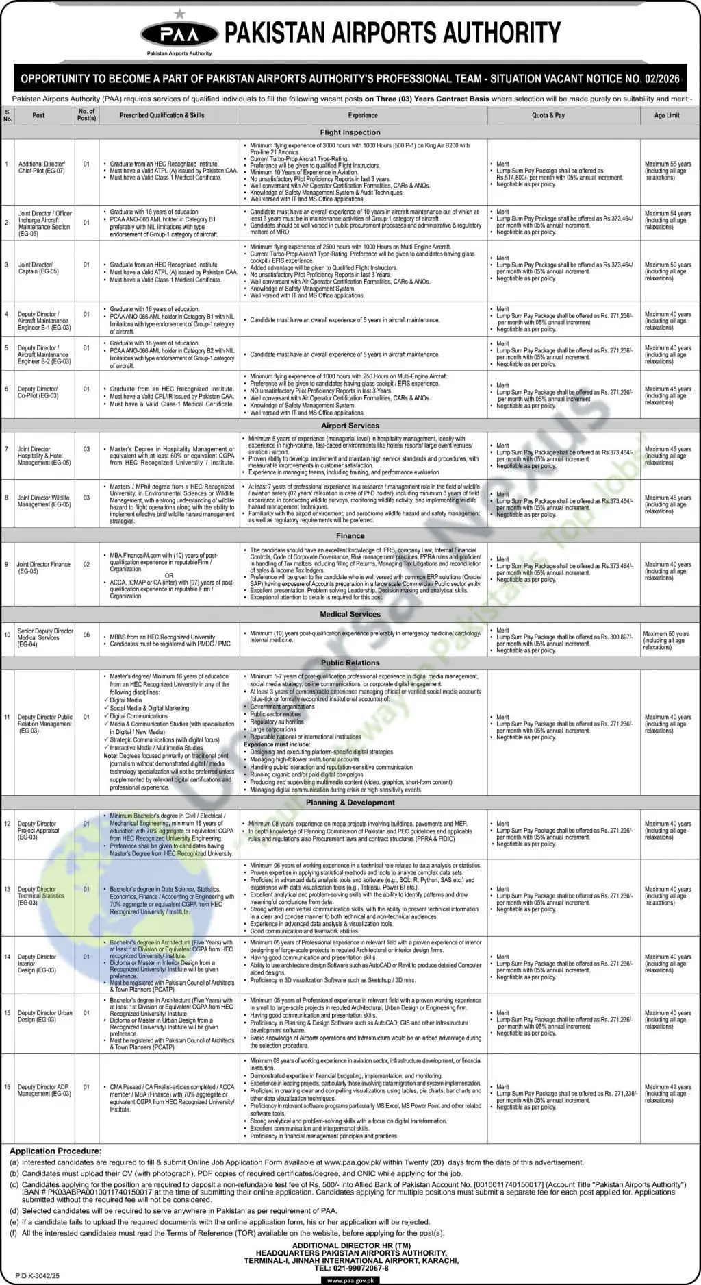 PAA Jobs Karachi 2026 Latest Government Job March 2026 – PAA Advertisement