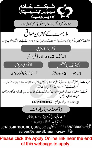 Shaukat Khanum Jobs Lahore 2026 Latest Urgent Hiring April 2026 Advertisement