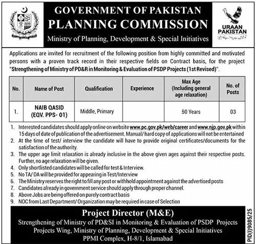 Naib Qasid Jobs Islamabad 2026 Latest Urgent Hiring Advertisement