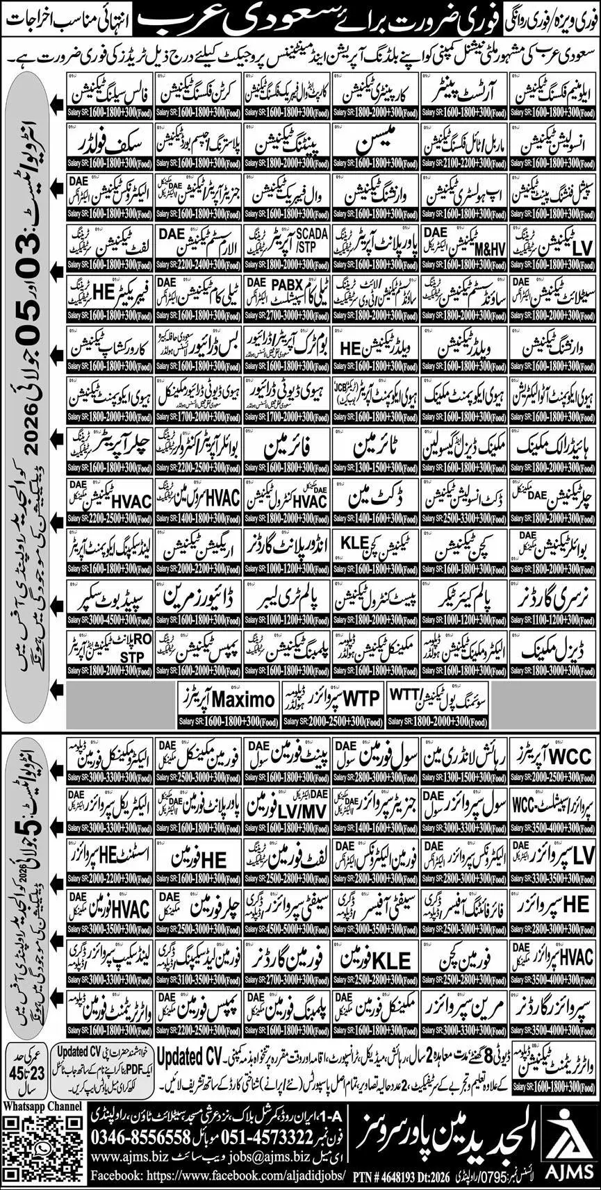 Al Jadid ManPower Jobs Riyadh 2026 | Express Advertisement