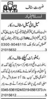 Private Company Jobs Islamabad 2026 | Express Advertisement